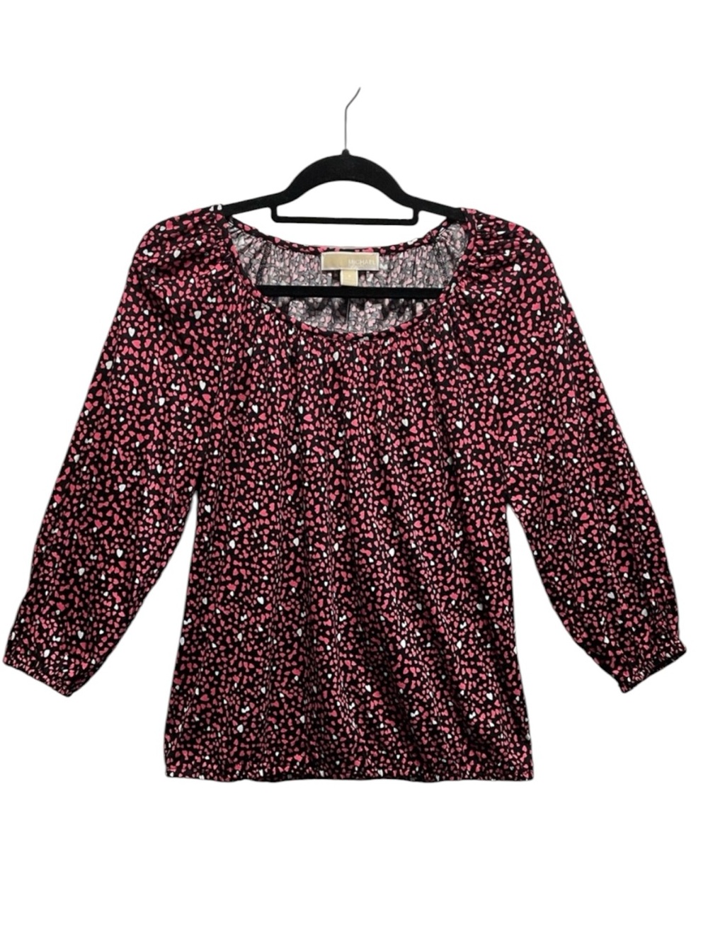 Michael Michael Kors Camelia Rose “Hearts” Pullover Top S NWT